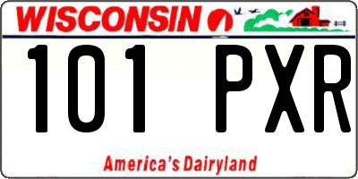 WI license plate 101PXR