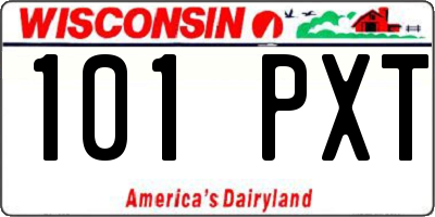 WI license plate 101PXT
