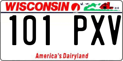 WI license plate 101PXV