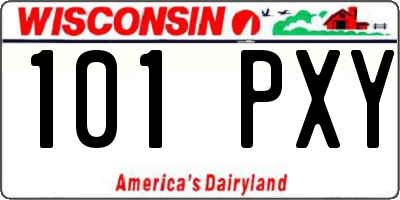 WI license plate 101PXY
