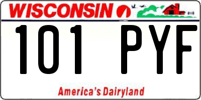 WI license plate 101PYF
