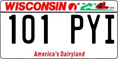 WI license plate 101PYI