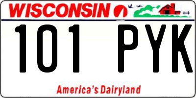 WI license plate 101PYK