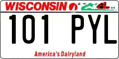 WI license plate 101PYL