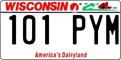 WI license plate 101PYM
