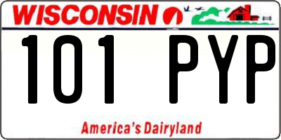 WI license plate 101PYP