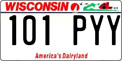 WI license plate 101PYY