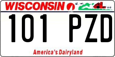 WI license plate 101PZD