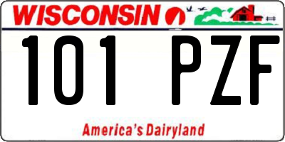 WI license plate 101PZF