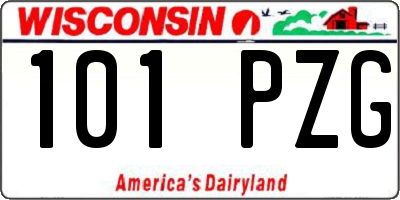 WI license plate 101PZG