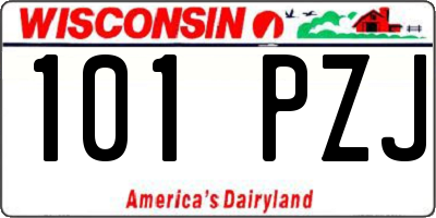 WI license plate 101PZJ
