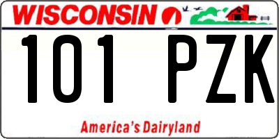 WI license plate 101PZK