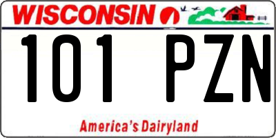 WI license plate 101PZN