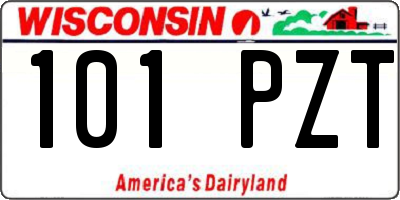 WI license plate 101PZT