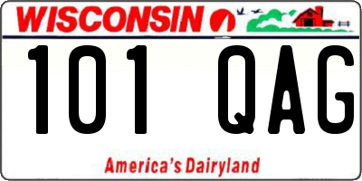 WI license plate 101QAG