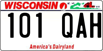 WI license plate 101QAH