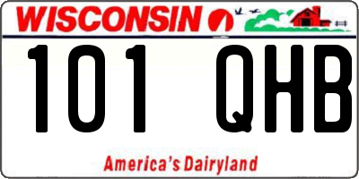 WI license plate 101QHB