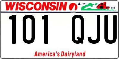 WI license plate 101QJU
