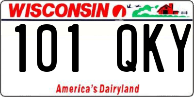 WI license plate 101QKY