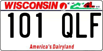 WI license plate 101QLF