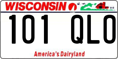 WI license plate 101QLO