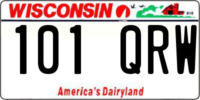 WI license plate 101QRW