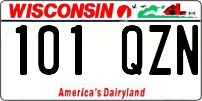 WI license plate 101QZN