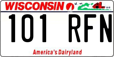 WI license plate 101RFN