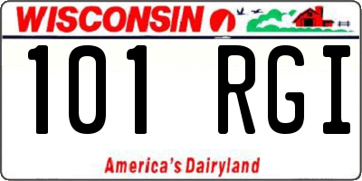 WI license plate 101RGI