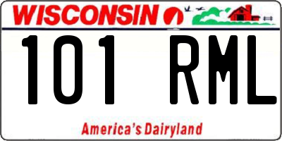 WI license plate 101RML