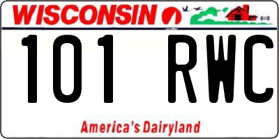 WI license plate 101RWC