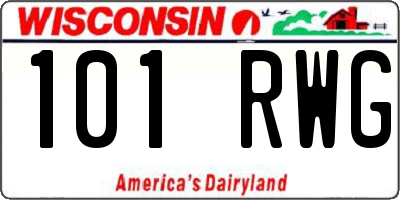 WI license plate 101RWG