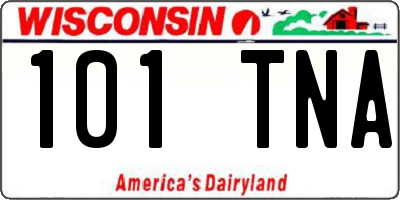 WI license plate 101TNA