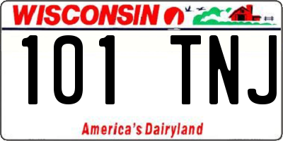 WI license plate 101TNJ
