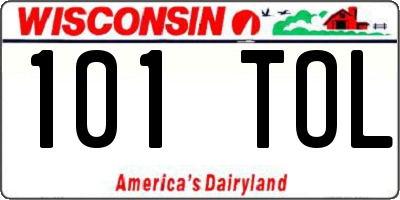 WI license plate 101TOL