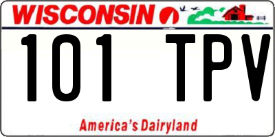 WI license plate 101TPV