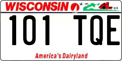 WI license plate 101TQE