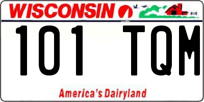 WI license plate 101TQM