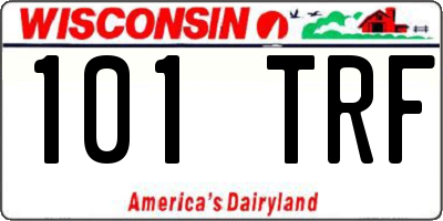 WI license plate 101TRF