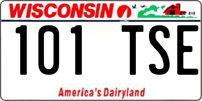 WI license plate 101TSE