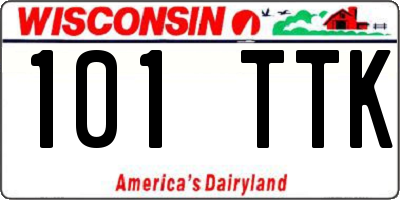 WI license plate 101TTK