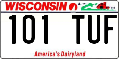 WI license plate 101TUF