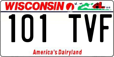 WI license plate 101TVF