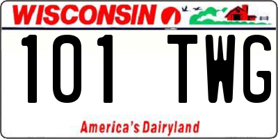 WI license plate 101TWG