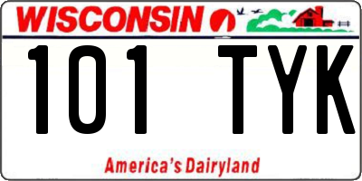 WI license plate 101TYK