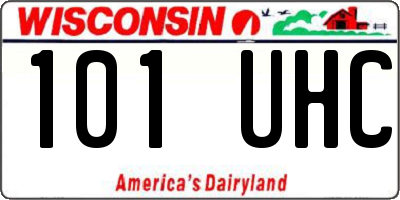 WI license plate 101UHC