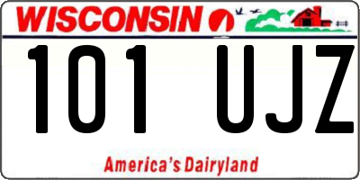 WI license plate 101UJZ