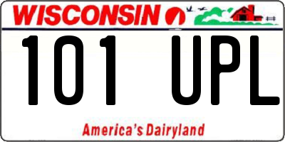 WI license plate 101UPL