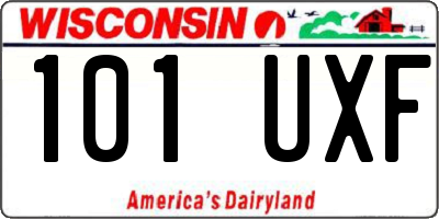 WI license plate 101UXF