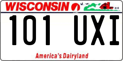 WI license plate 101UXI